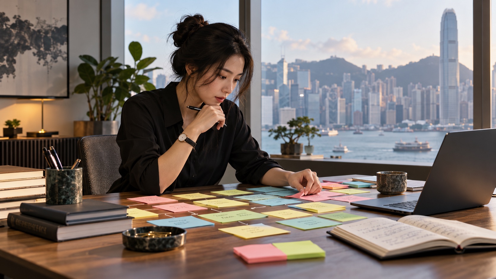 Asian SEO strategist mapping search intent and keyword clusters